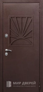 Железная дверь с откидным окном №2 внешняя - фото