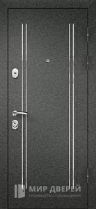 Дверь металлическая входная серая №23 внешняя - фото