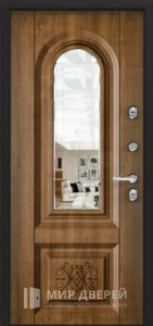 Металлическая уличная дверь для дома №39 внутренняя - фото